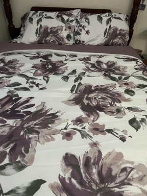 Madison Park Robin Floral Comforter Bedding Set With Bed Sheets Mauve :  Target