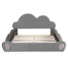 NicBex Queen Size Velvet Upholstered Bed Frame with Cloud-Shaped Headboard,Platform Bed Frame with Rounded Footboard and Pocket,Easy Assembly - 3 of 4