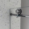 NicBex Shower Door 63"H Frameless 1 Fixed and 1 Shifted Shower Doors 304 Stainless Steel Large Pulleys with Adjustable Soft Closing Function, Chrome - 4 of 4