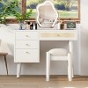 Bella Depot Wooden Makeup Vanity Set (No Mirror) with Stool - 2 of 4