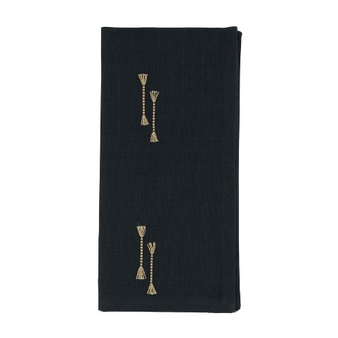 Saro Lifestyle Cotton Table Napkins With Embroidered Borders (set Of 4) :  Target