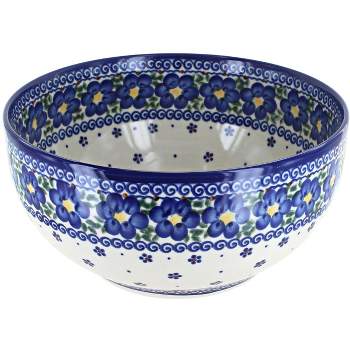 Blue Rose Polish Pottery 75 Vena Large Serving Bowl