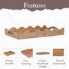 Scalloped Hand-Carved Stackable Wooden Tray - 4 of 4
