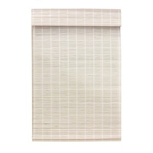Radiance  Bayshore 72in L Cordless White Bamboo Roman Shade - 1 of 4