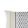 Gracie Mills Katelyn Geometric Embroidered Cotton Oblong Pillow with Tassels - One Size - Ivory - 4 of 4