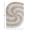 Storied Home 4.5 Inches Cotton Tufted Rug with Varying Pile and Spiral Design, Tan and Beige - 2 of 2