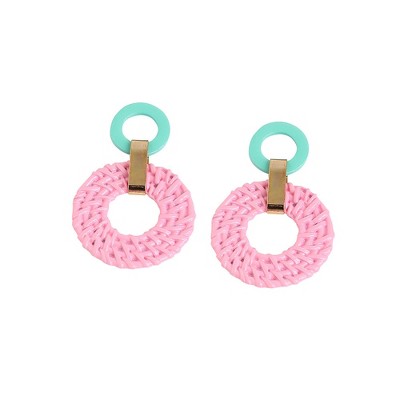 SOHI Women's Multicolour Rope Drop Earrings