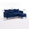NicBex Convertible Combination Sofa with Widen Armrest, Removable Surface, U-Shaped Sofa with Footstools with Storage for Bedroom, Living Room - 3 of 4