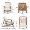 Christopher Knight Home Paloma Outdoor Acacia Wood Adirondack Design Club Chair with Cushion - 3 of 4