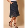Allegra K Women's Chiffon Summer Vintage Floral Print A-Line Midi Skirts - 3 of 4