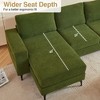 XIZZI Upholstered Sectional Sofa with Comfy Chaise Large Deep Seat, Minimalist Modular Couches Sleeper for Living Room Bedroom Apartment Lounge - 4 of 4