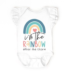 The Juniper Shop Rainbow After The Storm Flutter Sleeve Bodysuit - 1 of 4