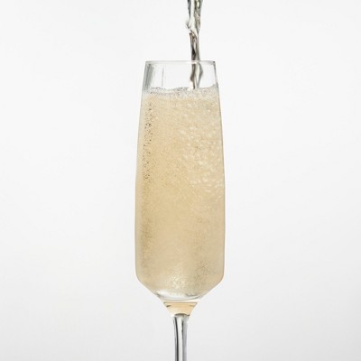 Julien 5.75oz Clear Crystal Champagne Flute Glasses Set of 4