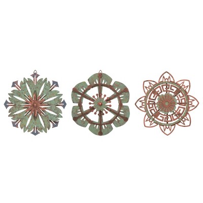 Transpac Small Blossoms & Breezes Wall Decor Set of 3 Spring Home Decorations