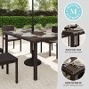 Martha Stewart Bedford 62" Indoor-Outdoor Patio Table with Engineered Wood Top in Rattan Wicker - 4 of 4