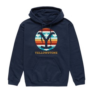 Men's - Yellowstone - Y Brand Western Blanket- Men'S Fleece Pullover Hoodie Graphic Fleece Pullover Hoodie - 1 of 4