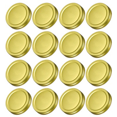 Unique Bargains Wide Mouth Leakproof Reusable Kitchen Mason Jar Lids 16 Pcs