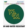 College of William & Mary Primary Logo Automotive Car Window Locker Circle Bumper Sticker - 2 of 4