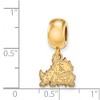 Black Bow Jewelry 14k Yellow Gold Plated Sterling Silver Texas Christian Horned Frogs NCAA Bead Charm - 2 of 3
