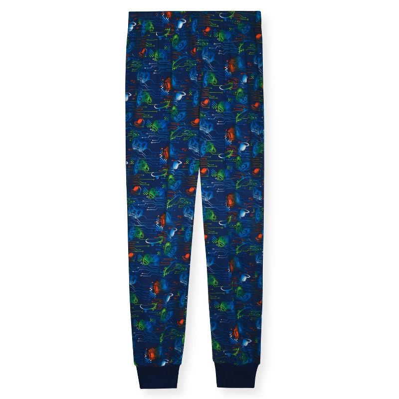 Sleep On It Boys 2-Piece Short-Sleeve Jersey Pajama Pants Set, 4 of 5