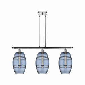 Vaz - 3 Light Stem Hung Island In Industrial Style-10.38 Inches Tall and 36 Inches Wide - 1 of 1