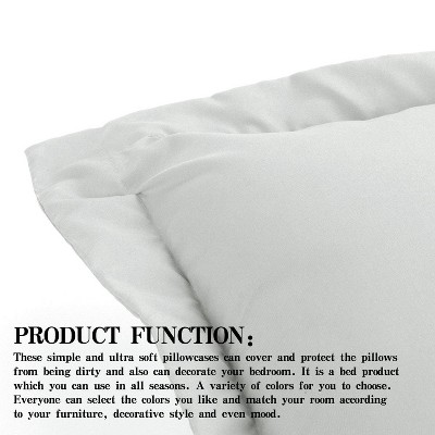 Standard Brown Brushed Microfiber Pillow Shams, 20x26 Inches, 2 Pack