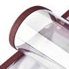 WeChef 30 Pack 8.5 x 11" 6 View 3 Page Menu Cover Burgundy Trim Trifold Transparent Volume - 3 of 4