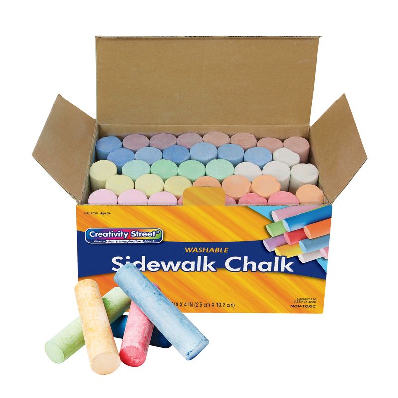Creativity Street® Sidewalk Chalk, Assorted Colors, 4", 37 Pieces Per Pack, 3 Packs, 3 of 4