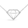Haus of Brilliance Silver 1/7 Cttw Lab Grown Diamond Diamond Shaped Pendant Necklace - 2 of 4