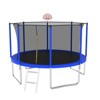VisioGear 12FT Trampoline with Safety Enclosure Net, Trampoline with Basketball Hoop, Blue, 144"*144"*103" - 4 of 4