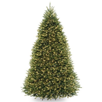 9ft National Christmas Tree Company Full Dunhill Fir Hinged Artificial Christmas Tree 900ct Bulb Clear