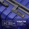 HONGGE 3 Piece Luggage Set Spinner Wheels TSA Lock YKK Zipper Lightweight Durable ABS+PC Hard Shell Carry On Checked Travel Suitcase - 3 of 4