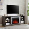 70" Modern TV Stand with 23" Electric Fireplace Insert, Large Media Console Table with Faux Stacked Stone Surround and Spacious Storage Cabinet - 4 of 4