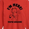 Boys' - Garfield - I'm Here Youre Welcome Long Sleeve Graphic T-Shirt - 2 of 4