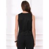 INSPIRE CHIC Women's Casual V-Neck Button-Down Sleeveless Cropped Vest - 3 of 4