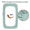 2 Pack Cotton Crib Sheets, Double-Layer Soft Fitted Sheets for Crib & Toddler Mattresses - NTBAY - 3 of 4