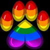 Adult Design By Humans Rainbow Pride Heart Pawprint By leashonlife T-Shirt - 2 of 2