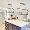 Bella Depot 6-Light Wood Chandelier Retro Adjustable Square Pendant Light for Kitchen Island - 4 of 4