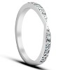 Pompeii3 1/4Ct Diamond Stackable Tapered V Shape Womens Wedding Ring 10k White Gold - 3 of 4
