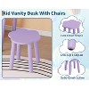 TackView Kids Vanity Set, Girls Princess Bear-Shaped Make Up Vanity Desk with Mirro&Stool, Toddler Make Up Table Set for Bedroom - 3 of 4