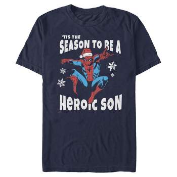 Men's Marvel Christmas Spider-Man Heroic Son T-Shirt