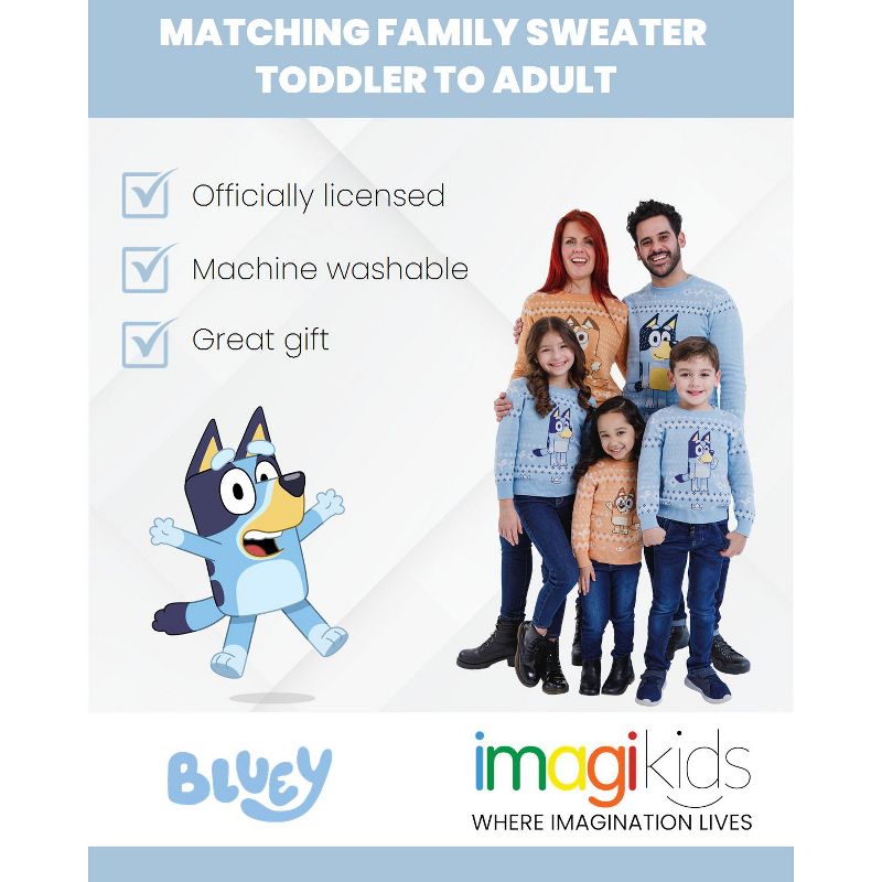 Bluey Matching Family Sweater Little Kid to Adult, 5 of 8