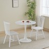 NicBex 31.5" Modern Round  Dining Table,Kitchen Table with MDF Tabletop and Pedestal for 2-4 Seaters,White - 2 of 4