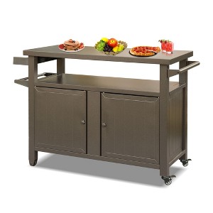 NicBex 1 Drawer Rolling Kitchen Island Cart with 2 Open Shelves,Kitchen Island on Wheels with Storage,Island Table for Kitchen - 1 of 4