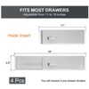 Unique Bargains ABS Adjustable Foam Sponges Drawer Desk Organizers and Holders 4 Pcs - 2 of 3
