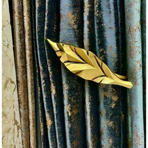 Tree City Luxury Metal Irregular Gold Leaf Curtains Tiebacks - 1 of 1