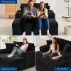 Oversized Chaise Lounge Chair Indoor, 60 Inch Upholstered Sofa Bed with Throw Pillows and Armrests - 3 of 4