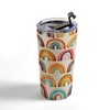 Cat Coquillette Rainbow Watercolor Retro Palette 20 oz Stainless Steel Travel Mug - Deny Designs - 4 of 4