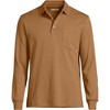 Lands' End Men's Long Sleeve Cotton Supima Polo Shirt with Pocket - 3 of 3
