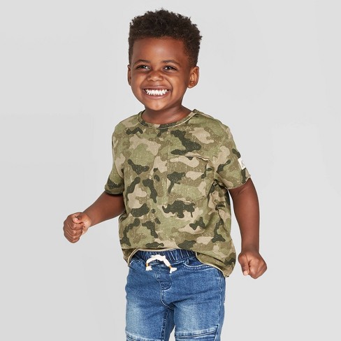 Toddler Boys’ Short Sleeve Pocket T-Shirt – art class™ Camouflage